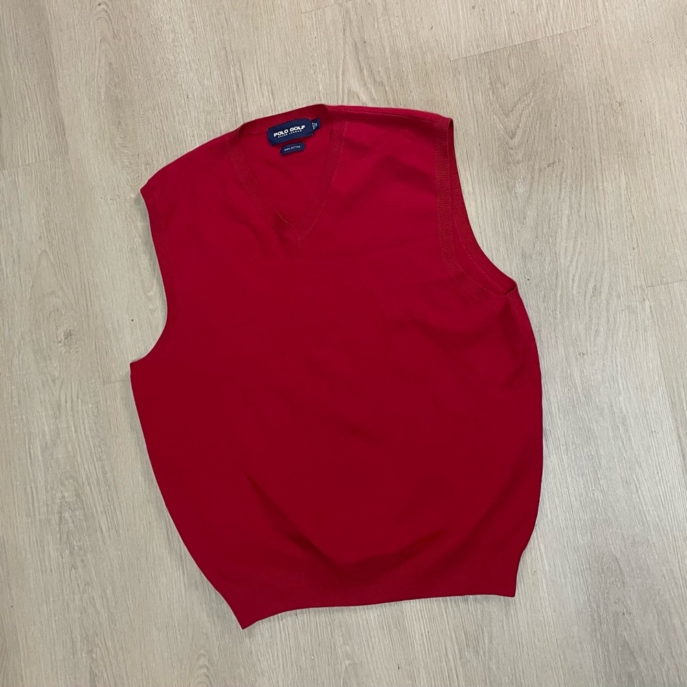 WORN Polo Golf by Ralph Lauren V-Neck Sweater “Red”